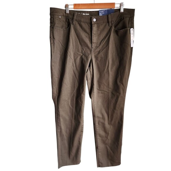 Talbots Pants Women's 16W Green Olive Flawless Slim Ankle NEW - Picture 1 of 10